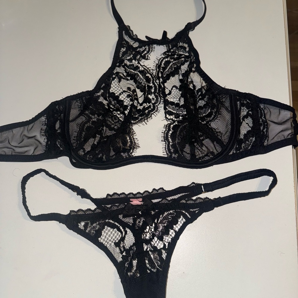 Agent Provocateur Black Lace Lingerie Set